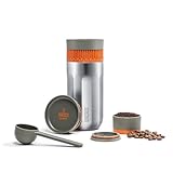 WACACO Pipamoka Portable Coffee Maker, Coffee brewer, All-in-one Vacuum Pressured，Insulated Travel Mug, Hand Powered and Filter Pressure Brewer, Stainless Steel Thermo Cup, 10 fl oz