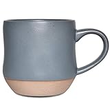 Bosmarlin Large Stoneware Speckled Coffee Mug, Big Ceramic Tea Cup, 17 Oz, Dishwasher and Microwave Safe (Blue, 1)