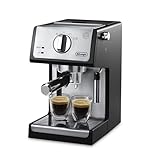 De'Longhi 15-Bar Pump Espresso Machine with Manual Milk Frother for Latte, Cappuccino, Black, ECP3420