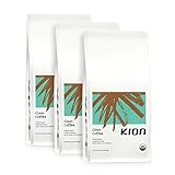 Kion Organic Whole Bean Coffee, Tested for Toxins, Ethically Sourced, Rich, Bold, and Smooth, Medium Roast 12 Oz (3 Pack)