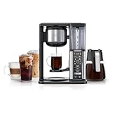 Ninja Specialty Coffee Maker, Hot & Iced Coffee, 6 Brew Styles, 8 Sizes, Small Cup to Travel Mug, 10-Cup Carafe, Fold-Away Frother, Permanent Filter, Removable Reservoir, Black, CM401