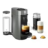 Nespresso Vertuo Plus Coffee and Espresso Maker by De'Longhi, Grey with Aeroccino Milk Frother