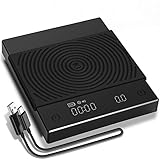 TIMEMORE 2022 New Version Digital Espresso Coffee Scales Kitchen Scales with Auto Timing, 2000 Grams, Black
