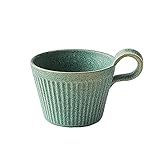 SYJAN HOME Ceramic Coffee Mug - 11oz Standard Size Stoneware Mug with Handle,Handmade Suitable for Americano, Latte, Cappuccinos, Tea, Hot Chocolate, Dishwasher Safe (Bronze Green)