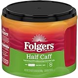 Folgers Half-Caff Medium Roast Ground Coffee, 22.6 Ounce (Pack of 6)